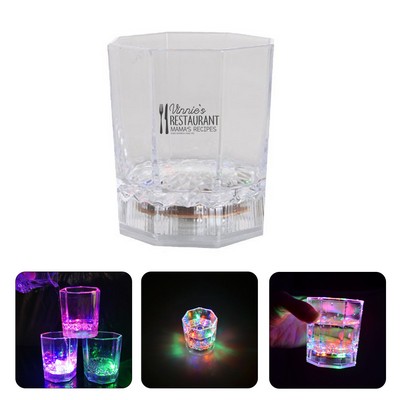 10 oz. Square Bottom LED Light Glass