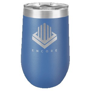 Royal Blue Polar Camel™ 16 oz Stemless Wine Tumbler with a Clear Lid