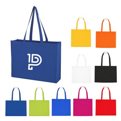 14" x 10" Non-Woven Shopper Tote Bag – Reusable Polypropylene Promotional Grocery Bag
