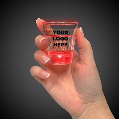 Light Up Red Shot Glass (Full Color Imprint)