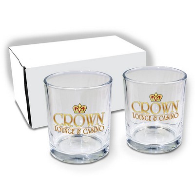 11 oz. Rocks Glass, USA - Get Set of 2, Full Color