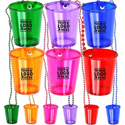 Wine Shot Glasses on Beaded Necklace