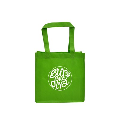 Non-Woven PP Spring Green Shopper (10"x5"x10")