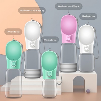 Portable Dog Water Bottle with Food Container