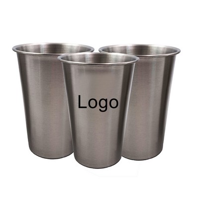 16 Oz Stainless Steel Reusable Pint Cup