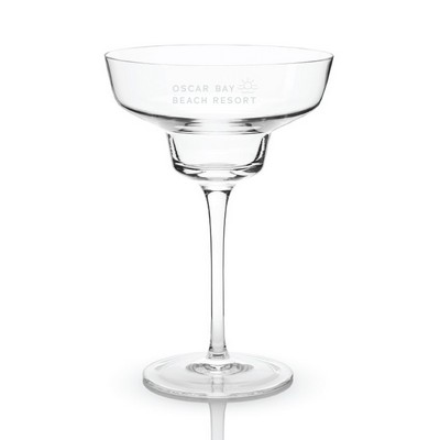 Viski® Angled Crystal Margarita Glass, set of 2